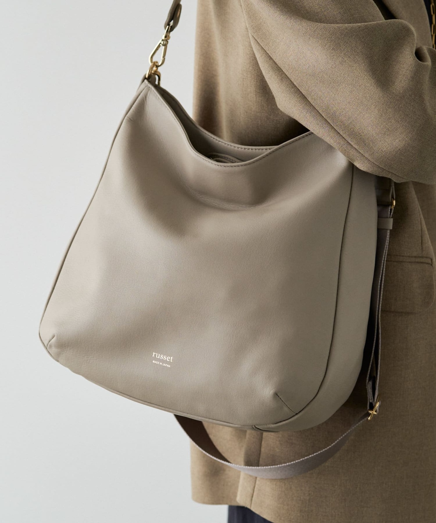 Russet [Soft leather] Large shoulder bag